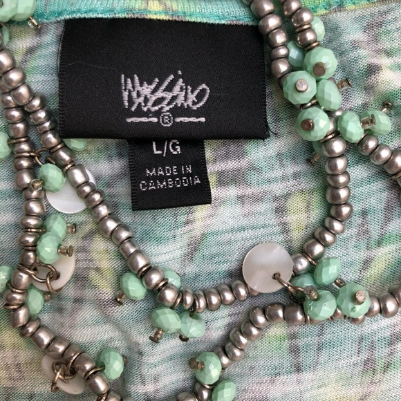 Mossimo Seafoam Green Slouchy Boho Top Size Large - Picture 9 of 9